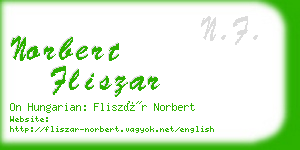 norbert fliszar business card